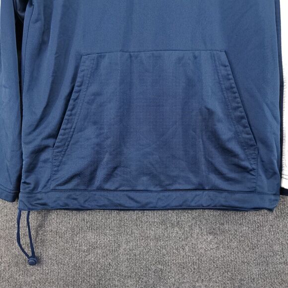 Nike Mens Pullover Hoodie Blue Medium Long Sleeve Shoulder Stripe - Picture 4 of 12